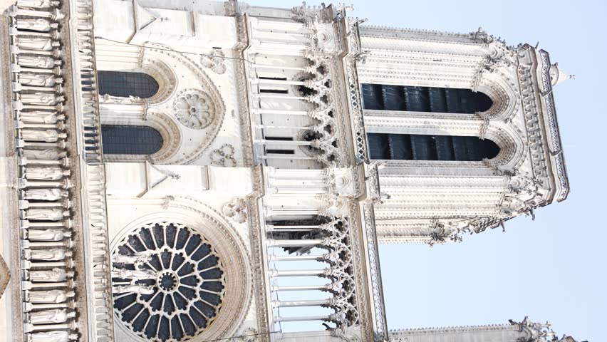 French Gothic Architecture of the Breathtaking Notre Dame Cathedral in Paris
