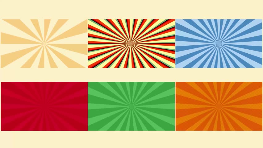 Retro vintage colorful comic Spiral sunbeam animation loop backgrounds collection Royalty-Free Stock Footage #1106895399