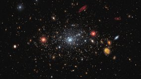 Expansion of the universe. Flight to the center of the galaxy. High quality 4k footage - Powered by Shutterstock - Get 15% off with code: PIKWIZARD15