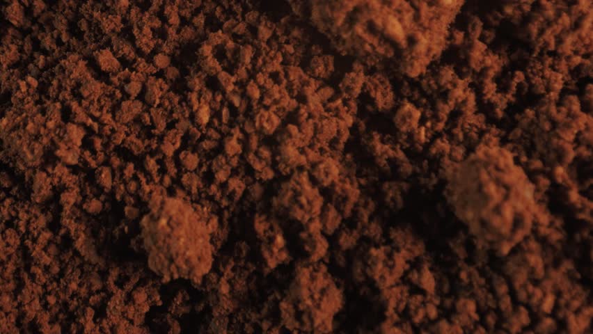 Ground coffee close-up. Coffee powder, close-up. Coffee background. Royalty-Free Stock Footage #1106896953