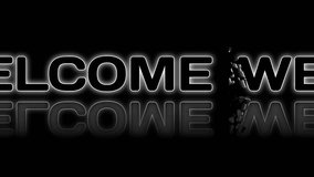 Welcome animation screen.open  in  black color. Luxury text animation perfect for an opening something animation or for a welcome greeting on your video