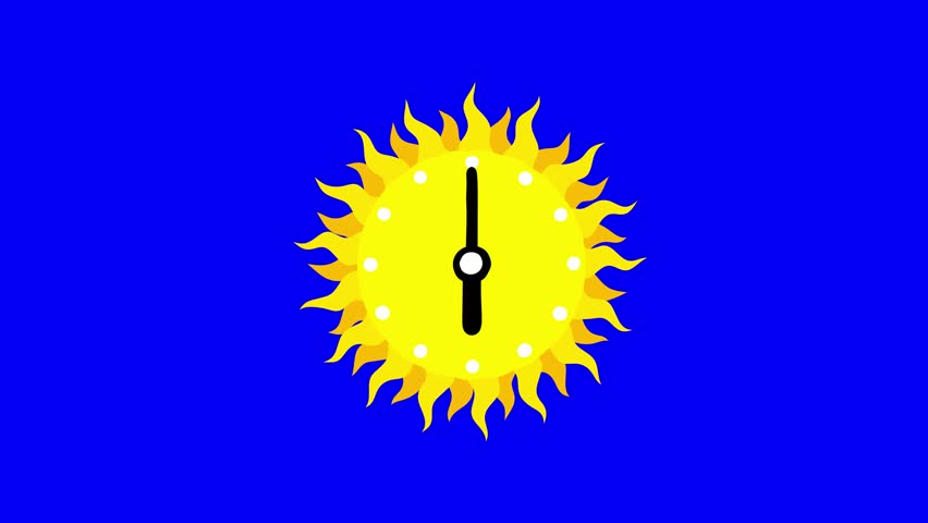 Cartoon counter clock 12 hours on sun with bluebox keyable. Multi color simple crazy doodle very useful animation for illustrating time of any process. Seamless loop, greenbox.
 Royalty-Free Stock Footage #1106902185