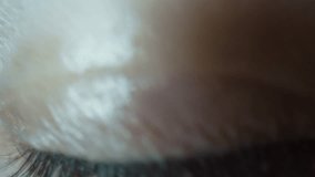 Extreme closeup on blue eye shows details and pattern of iris, changing pupil - Powered by Shutterstock - Get 15% off with code: PIKWIZARD15