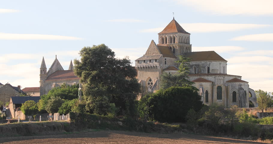 The stunning Abbaye de Saint-Jouin de Marnes in Deux-Sevres, France.