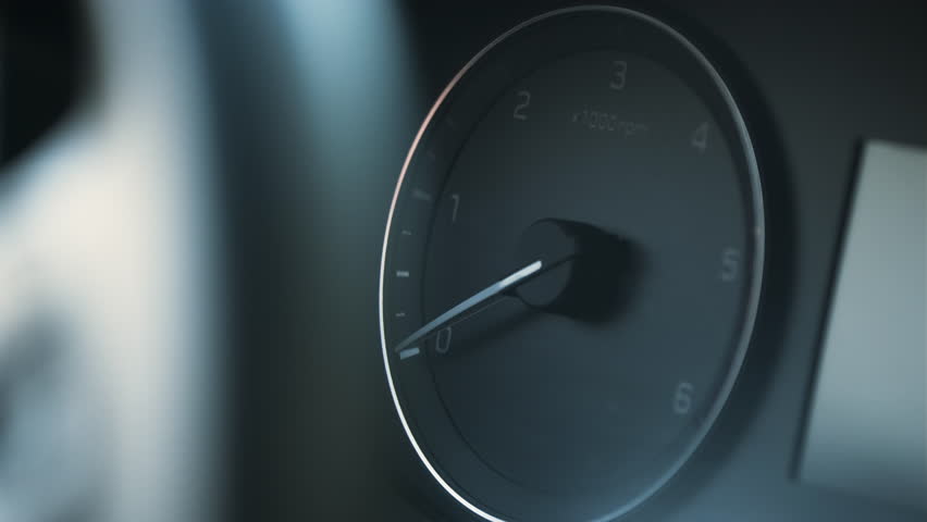 When Car Engine Starts, All Warning Signs Appeal, Unrecognizable Driver Preparing to Drive. Begins to Travel on the Road. All of the Alert Signals Blinking for One Time to Check If They Work or Not. Royalty-Free Stock Footage #1106912943