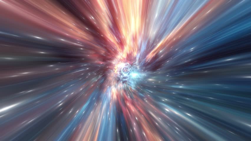 Hyperspace Stars Travel. Light speed tunnel  flight in space hyper jump. 4K seamless loop, 3D render Royalty-Free Stock Footage #1106915685