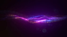 Gentle satisfying particle flow. Elegant waves of colorful dust, magical ripples. Information stream, data transfer, virtual reality cyberspace. Creative soft bokeh, abstract background. Seamless loop - Powered by Shutterstock - Get 15% off with code: PIKWIZARD15