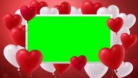Love Decoration green screen, Abstract technology, science, engineering artificial intelligence, Seamless loop 4k video, 3D Animation, Ultra High Definition, 4k video