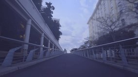 Animation of european union flag, map, equations over time-lapse of people walking on bridge. Composite, patriotism, government, building, mathematics, formula, education, architecture, city. - Powered by Shutterstock - Get 15% off with code: PIKWIZARD15