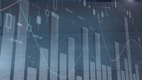 Animation of multiple graphs over time-lapse of people walking on sidewalk in city. Digital composite, business, report, progress, legs, motion, footpath, city life and long exposure concept. - Powered by Shutterstock - Get 15% off with code: PIKWIZARD15