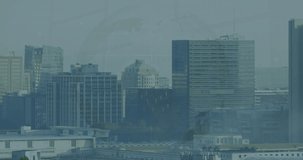 Animation of interface with statistical data processing against aerial view of cityscape. Computer interface and business data technology concept - Powered by Shutterstock - Get 15% off with code: PIKWIZARD15