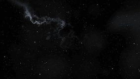 4k video Space Nebula Loop background moving stars space background nebula. clouds star field outer space. Bursting Galaxy, Electric Space light. Titles, Intro, Logo Reveal, Effect. 3D Illustration