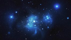 Space flight to star clusters past space dust. High quality 4k footage - Powered by Shutterstock - Get 15% off with code: PIKWIZARD15