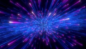 Abstract background in blue and purple neon glow colors. Speed of light in galaxy. Explosion in universe. Space background for event, party, carnival, celebration, anniversary or other. 3D rendering. - Powered by Shutterstock - Get 15% off with code: PIKWIZARD15