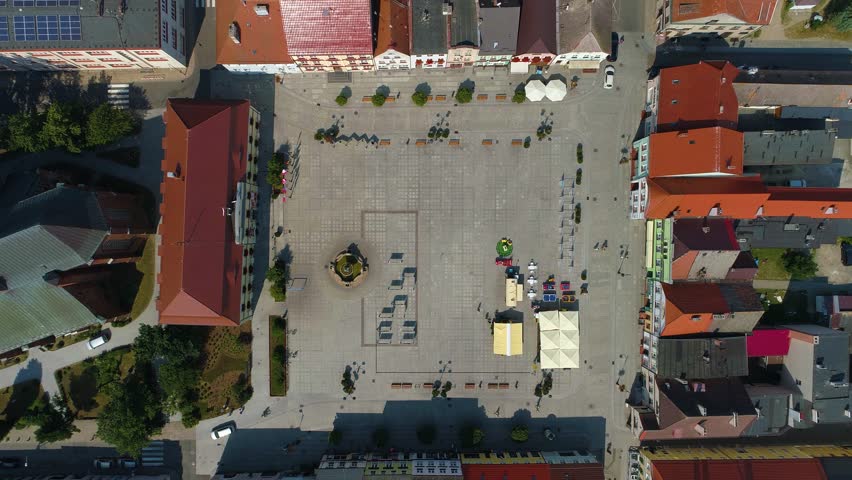 Top Down Market Center Darlowo Rynek Centrum Aerial View Poland