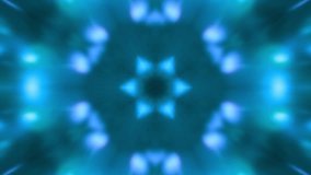 Abstract illumination Kaleidoscope on blue light