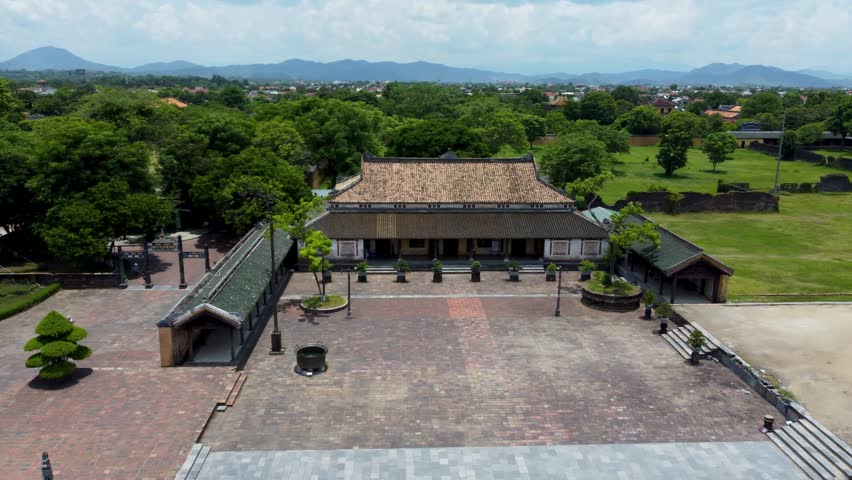 Imperial city of Hue in Vietnam and the temples within the Citadel