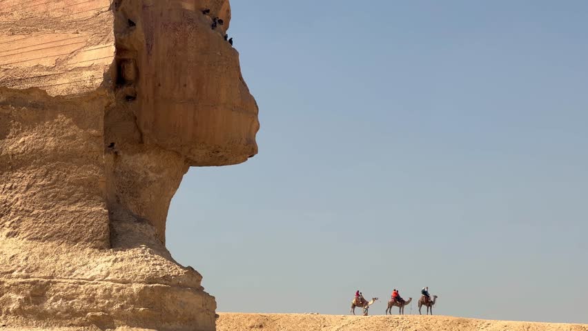 Sphinx Up-close in Giza Governorate in Cairo, Egypt