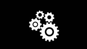 Rotating Gears, Cogwheel Loop Animation. Matte Channel Video. - Powered by Shutterstock - Get 15% off with code: PIKWIZARD15