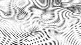 White abstract background and black dot Futuristic, Modern, Digital, abstract, and technology dots on a wave background Dot pattern with a halftone effect. black and white pop art gradient. Half-tone