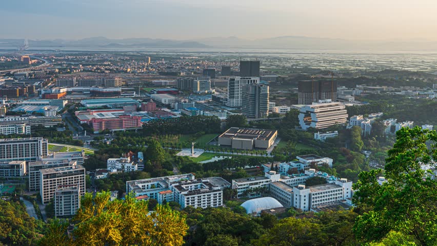 Panorama of Shantou University, Shantou City, Guangdong Province, China