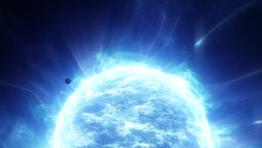 Massive Neutron Star Close Up View in the space Royalty-Free Stock Footage #1106999395