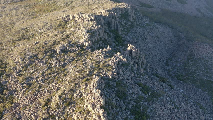 Mt Wellington Kunanyi Fog Mist Tasmania Australia 4K Aerial Drone