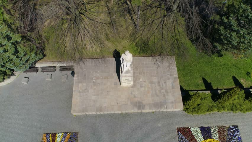 Kosciuszko Monument Sanok Pomnik Aerial View Poland