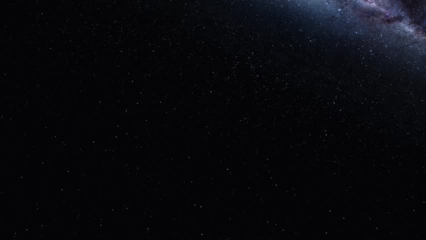 Moving Through Space Revealing The Distance Between The Moon and Planet Earth With the Milky Way in The Background Royalty-Free Stock Footage #1107019871