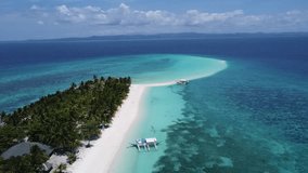 Kalanggaman Island Cebu Island Malapascua Island Sandbar Beach Drone Video Nature Beach Drone