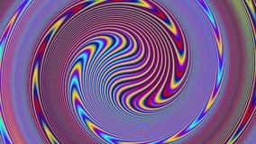 Abstract colorful spiral lines motion background. Seamless loop