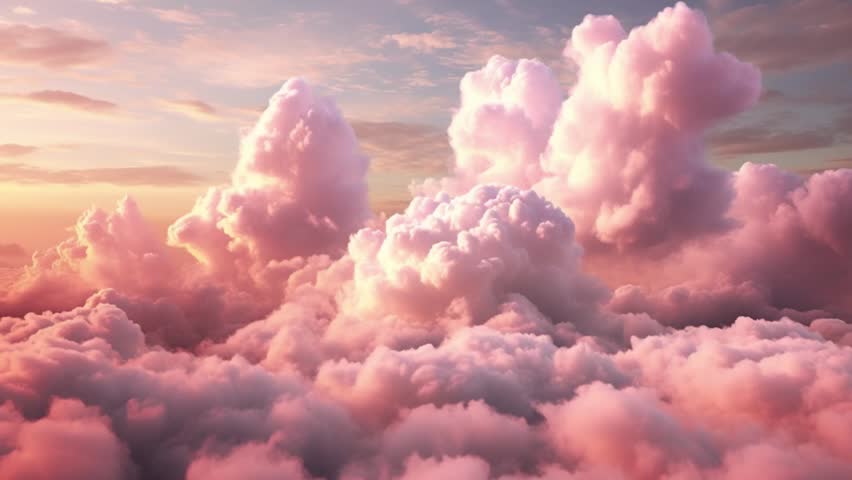 pink clouds close-up video footage Royalty-Free Stock Footage #1107034139