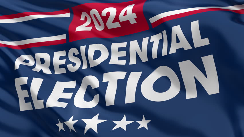 2024 Presidential Election seamless flag 3D animation. Royalty-Free Stock Footage #1107039029