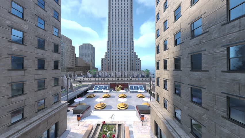 3D rendering of the urban landscape