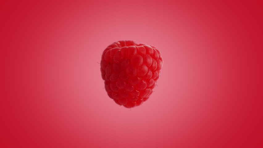 Yogurt Pouring from Top over a Raspberry on Pink Background in Slow Motion and Macro Royalty-Free Stock Footage #1107058047