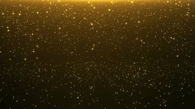 4K Shining golden dust light particles abstract background. confetti with magic slowly floating in the air. Magical fairy background. Christmas glowing light bokeh confetti glitter. 3D Illustration - Powered by Shutterstock - Get 15% off with code: PIKWIZARD15