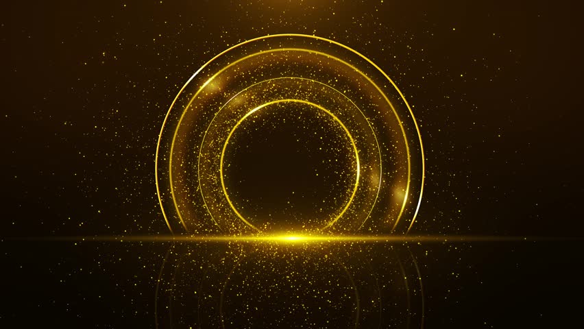 Luxurious golden dust particle stripes elegant line background. award ceremony, stage performance. Luxury Premium Corporate Royal Award nomination ceremony background with golden. 3D Illustration Royalty-Free Stock Footage #1107060453