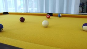 Playing pool in the club