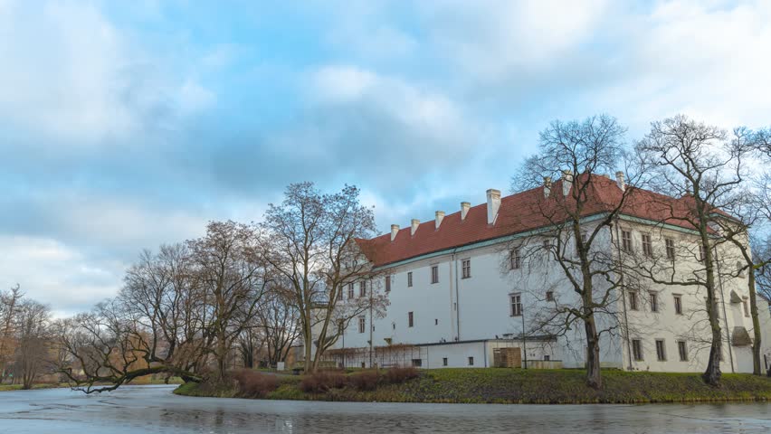 Chury over the castle in Szydłowiec.