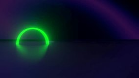 Green and Blue and Pink Neon Glow Race Track Background VJ Loop in 4K
