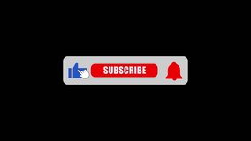 Mouse Clicking a Subscribe Button and Bell Notification. Youtube Intro. subscribe, notification button. Animation, social media channel, vlog, motion. for social media accounts. 3D Illustration - Powered by Shutterstock - Get 15% off with code: PIKWIZARD15