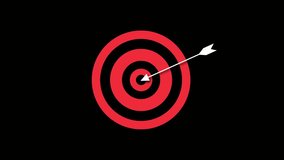 Marketing targeting strategy symbol. Aim goal target icon arrow sign. target with arrows success animation. Business challenge, success, aim strategy goal achievement. archery sports. 3D Illustration - Powered by Shutterstock - Get 15% off with code: PIKWIZARD15