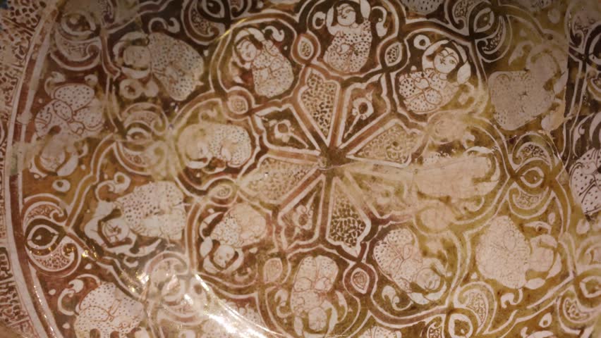 Ancient Middle Eastern Bowl Decorated With Patterns, Close-Up