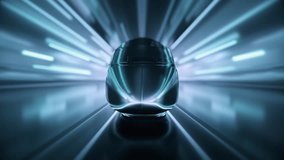 Super fast train moving through a tunnel, colorful light beams reflect on the train as it drives at near light speed. - Powered by Shutterstock - Get 15% off with code: PIKWIZARD15