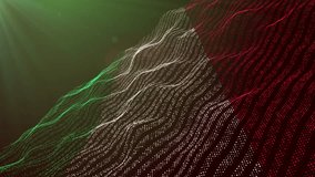 The flag of Italy. A flag consisting of dots. Graphics. Colors of the flag. - Powered by Shutterstock - Get 15% off with code: PIKWIZARD15