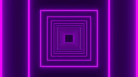 Square Purple Neon Loop 60 FPS Full HD mp4 video