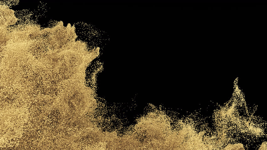 Sand Transition Fall Clean Sence on Alpha Channel. 3D Rendering. Transition of sand place on footage or background and easier to adjust colour.