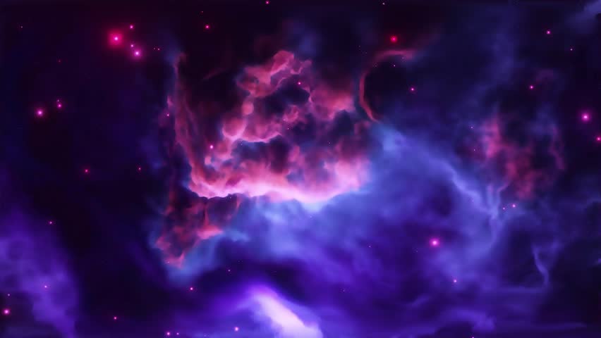 Flying In Orion Nebula is motion footage for scientific films and cinematic in space. Also good background for scene and titles, logos., Loop animation