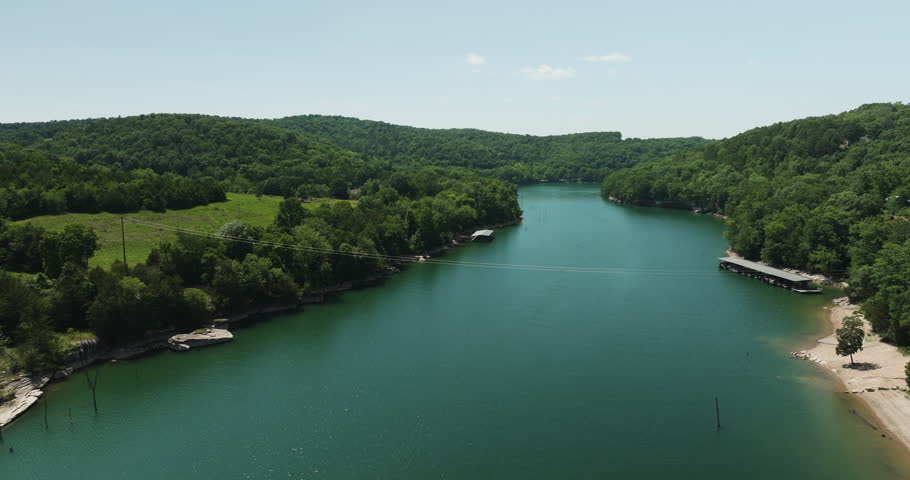 Captivating Beaver Lake: aerial perspectives, Hogscald Hollow, Arkansas,USA