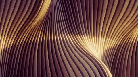 wallpaper panel 3d animation wave wood texture Stock Video